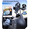 TORRAS【96+LBS Strongest Suction Ultra-Durable Cell Car Phone Holder Mount | Patent & Safety Certs, Fits Large Phones & Thick Cases, Extra Sticky Grip, Airbag Clamp, Temp-Resistant, All Road Conditions(Navy Blue)