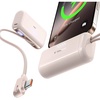 TORRAS 2-in-1 iPhone 16 Portable Charger, 5,000mAh 22.5W Mini Power Bank with Built-in USB-C Cable, Fast Charge Battery Pack, Travel Essential for iPhone 17/16/15, Galaxy S25, Google – Desert Titanium(Rose Gold)