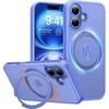 TORRAS 360° Magnetic Stand for iPhone 16 Case, [Compatible with MagSafe] [Rotatable Flexible Kickstand], 16ft Mil-Grade Shockproof Protection Versatile Ring Holder, Anti-Scratch & Ultramarine 6.1″