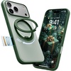 TORRAS 360 Magnetic Stand for iiPhone 17e Case & iPhone 16e, [Fit for MagSafe] [Military-Grade Protection] Translucent Slim Case for iPhone 17e, Obsidian Black, Ostand O3 Fitness Series(F-Pine Green)