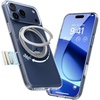 TORRAS 360 Magnetic Stand for iiPhone 17e Case & iPhone 16e, [Fit for MagSafe] [Military-Grade Protection] Translucent Slim Case for iPhone 17e, Obsidian Black, Ostand O3 Fitness Series(B-Crystal Clear)