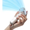 TORRAS COOLiFY iva Handheld Fan with Ice Cooler, [Chill by 50°F], 0-100 Adjustable Speed, Super Mini Powerful Portable Fan 4900mAh Rechargeable, Hand Fans for Travel Essentials,Mothers Day Gifts,Ivory(Ivory)