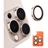 TORRAS Camera Lens Protector for iPhone 16 Pro Max/16 Pro, Black Titanium(Desert Titanium)