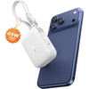 TORRAS EasyGo 10000mAh Magnetic Portable Charger Power Bank for iPhone, Fast Charging Travel Essential Wireless Battery Pack with Stand Compatible with Magsafe,17 Pro Max,Pro,16,15,14,13,12, Deep Blue(Pearl White)