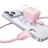 TORRAS IceNano 30W USB C Wall Charger, Ultra Mini Foldable Fast Charger Block with Cooling Tech, Compact Travel Wall Charger for iPhone 17/16/15, Samsung, iPad, Light Blue (5.6ft Cable Included)(Light Pink)
