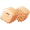 TORRAS IceNano USB C Charger Block, 45W Ultra-Mini Foldable Portable Fast Charging for iPhone 17/16/15 Series, iPad Pro, Compatible with TORRAS Case, Glacier White(Vibrant Orange)
