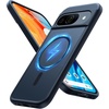 TORRAS Magnetic Shockproof for Google Pixel 10 Pro Case/Pixel 10 Case，[Military Grade 12FT Drop Protection][Fit for MagSafe], Slim Matte Translucent & Sturdy Armor Case for Pixel 10/10 Pro, Sky Blue(Black)