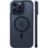 TORRAS Magnetic Shockproof for iPhone 16 Pro Max Case, [4X Military-Grade Protection] [Compatible with MagSafe] Translucent Case for iPhone 16 Pro Max Anti-Scratch Guardian 6.9″(Black)