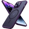 TORRAS Magnetic Shockproof for iPhone 17 Pro Case, Camera Control, Compatible with MagSafe, Military-Grade Protection, Stronger Slim Translucent Phone Case for iPhone 17 Pro, Black(Purple)
