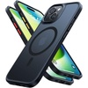 TORRAS Magnetic Shockproof for iPhone 17 case with Camera Control, [12FT Military Grade Drop Protection][Fit for MagSafe], Slim Translucent Anti-Fingerprint & Soft Touch Case for iPhone 17, Black(Black)