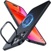 TORRAS Magnetic Slim Fit Case for iPhone 16 Pro with Stand, Compatible with MagSafe, Built-in Stash Stand, Ultra Thin, Anti-Scratch Matte Hard Phone Case 6.3 inch, Desert Titanium Gold(Black)