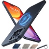 TORRAS Magnetic Slim Fit for iPhone 16 Pro Max Case with Stand, Ultra-Thin 16 Pro Max Phone Case Compatible with MagSafe, Built-in Stash Stand, Light Anti-Scratch Matte Hard PC 6.9 inch, Black(1-Black Titanium)