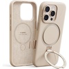 TORRAS Magnetic for iPhone 16 Pro Max Case Silicone with Stand, Fit for MagSafe, 360 Ring Stand with Camera Control, Ostand Q3 Silicone Rubber Soft Case for iPhone 16 Pro Max 6.9”, Dune Beige(Dune Beige)