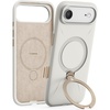 TORRAS Magnetic for iPhone 16 Pro Max Case Silicone with Stand, Fit for MagSafe, 360 Ring Stand with Camera Control, Ostand Q3 Silicone Rubber Soft Case for iPhone 16 Pro Max 6.9”, Dune Beige(17 Air-Ivory)
