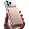 TORRAS MiniMag Pro Power Bank, Ultra Slim Semi Solid-State Portable Charger, Wireless 5,000mAh Magnetic Battery Pack, Fast Charging, Travel Essential for iPhone 17/16/15/14/13/12, Infinite Grey(Pink)