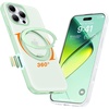 TORRAS O3 Fitness for iPhone 16 Pro Case Magnetic Stand, Fit for MagSafe, 360 Rotatable Stable Stand, Camera Control Button, Military-Grade Shockproof, Slim & Sleek, Mint Green Translucent(Mint Green)