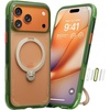 TORRAS Ostand Q3 Air for iPhone 16 Pro Max Case with 360 Magnetic Stand, Fit for MagSafe, Military Grade Drop Tested, Camera Control Button, Shockproof Phone Case for iPhone 16 Pro Max 6.9″, Black(Ever Green)