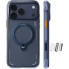 TORRAS Ostand Q3 Air for iPhone 16 Pro Max Case with 360 Magnetic Stand, Fit for MagSafe, Military Grade Drop Tested, Camera Control Button, Shockproof Phone Case for iPhone 16 Pro Max 6.9″, Black(Midnight Blue)