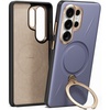 TORRAS Ostand Q3 VegSkin for Samsung Galaxy S26 Ultra Case Leather, 360 Magnetic Stand, Fit for MagSafe, Premium Vegan Leather Case for S26 Ultra Case, Microfiber Lining, Amethyst Purple(Purple)