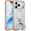 TORRAS Q3 Rugged for iPhone 17 Pro Max Case with 360 Magnetic Stand, [Tough 7X Mil-Grade Protection] Fit for MagSafe, [Anti-Slip Grippy Sides] Camera Control Button,Microfiber Lining, Deep Blue(2-Sandstone Gray)