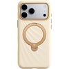 TORRAS Q3 Wind for iPhone 17 Pro Max Case Liquid Silicone, Fit for MagSafe, 360 Spin Magnetic Stand, Soft Grip, Camera Control, Protective Phone Case for iPhone 17 Pro Max Case, Cream Glow(Cream Glow)