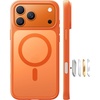 TORRAS Stronger Magnetic & Shockproof for iPhone 17 Pro Max Case, Fit for MagSafe, Mil-Grade Drop Protection, Camera Control, DIY Button, Slim for iPhone 17 Pro Max Phone Case Translucent Deep Blue(Cosmic Orange)