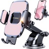 TORRAS Ultra-Durable Phone Holders for Your Car【96+LBS Strongest Suction】 Car Phone Holder Mount, Safety Certs Cell Phone Car Mount Truck for Dashboard Windshield Vent for iPhone 17 16 15 14 Pro Max(Pink)