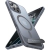 TORRAS Upgraded Magnetic & Stand for iPhone 14 Pro Case [Military Grade Drop Tested] [Compatible with MagSafe] Slim Thin Light Frosted Case for iPhone 14 Pro Phone Case Professional (6.1″), Black(Gray)