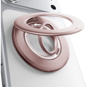 TORRAS 2025 Flagship Magnetic Phone Grip Ring Holder Kickstand [2-Sided Magnetic] [360 Rotation] Fit for MagSafe Accessories for iPhone 17 16 15 14 13 12 11 Samsung, Google, Black(Dusty Rose Gold)