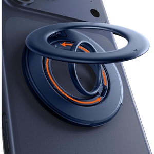 TORRAS 2025 Flagship Magnetic Phone Grip Ring Holder Kickstand [2-Sided Magnetic] [360 Rotation] Fit for MagSafe Accessories for iPhone 17 16 15 14 13 12 11 Samsung, Google, Black(Blue)