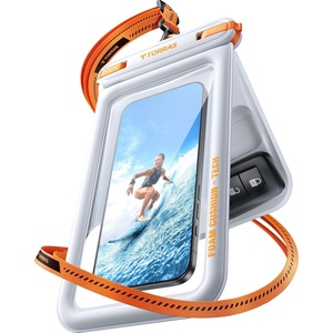 TORRAS IP68 Waterproof Phone Pouch Double Space, Floating Waterproof Phone Case with Lanyard for iPhone 17 Pro Max 16 15 14 S26 S25, Phone Dry Bag Vacation Cruise Ship Travel Essentials 7.0”, White(White)