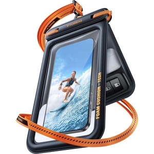 TORRAS IP68 Waterproof Phone Pouch Double Space, Floating Waterproof Phone Case with Lanyard for iPhone 17 Pro Max 16 15 14 S26 S25, Phone Dry Bag Vacation Cruise Ship Travel Essentials 7.0”, White(Black)