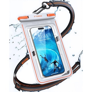 TORRAS IPX8 Waterproof Phone Pouch Floating, Underwater Screen Touchable, Water Proof Case with Lanyard for iPhone 17 Pro Max 16 S26, Cellphone Dry Bag Cruise Essentials 7.0 inch, Black(1 Pack-White)