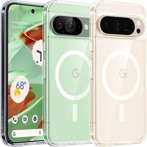 TORRAS Magnetic Shockproof for Google Pixel 10 Pro Case/Pixel 10 Case，[Military Grade 12FT Drop Protection][Fit for MagSafe], Slim Matte Translucent & Sturdy Armor Case for Pixel 10/10 Pro, Sky Blue(Clear)