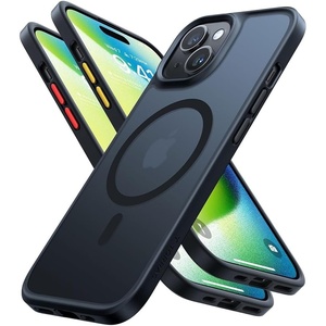 TORRAS Magnetic Shockproof for iPhone 17 case with Camera Control, [12FT Military Grade Drop Protection][Fit for MagSafe], Slim Translucent Anti-Fingerprint & Soft Touch Case for iPhone 17, Black(Black)