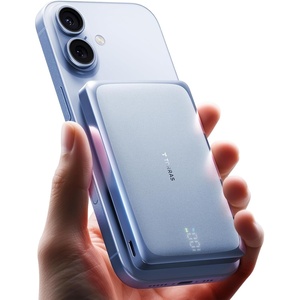 TORRAS MiniMag Pro Portable Charger Power Bank, 10000mAh 15W Magnetic Battery Pack for iPhone 17/16/15/14/13/12, Slim Magnetic Wireless Charger with 30W USB-C, Semi-Solid-State Battery for Travel(Blue)