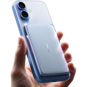 TORRAS MiniMag Pro Power Bank, Ultra Slim Semi Solid-State Portable Charger, Wireless 5,000mAh Magnetic Battery Pack, Fast Charging, Travel Essential for iPhone 17/16/15/14/13/12, Infinite Grey(Blue)
