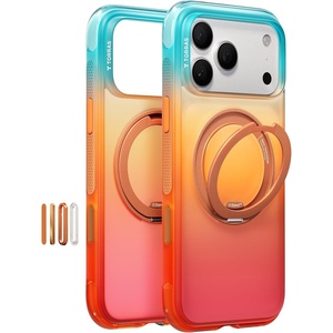 TORRAS O3 Air Gradient for iPhone 17 Pro Max Case with 360 Magnetic Stand | [Fit for MagSafe] [Military-Grade Protection] Slim Case for iPhone 17 Pro Max, 6.9″, Dusk Haze Purple(Coastal Sunset)