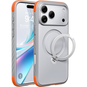 TORRAS Q3 Rugged for iPhone 17 Pro Case with 360 Rotating Magnetic Stand, Fit for MagSafe, 16FT Mil-Grade Drop Protection, Side Anti-Slip Grip, Camera Control Button, Microfiber Lining, Deep Blue(Sunrise White)