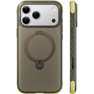 TORRAS Q3 Rugged for iPhone 17 Pro Case with 360 Rotating Magnetic Stand, Fit for MagSafe, 16FT Mil-Grade Drop Protection, Side Anti-Slip Grip, Camera Control Button, Microfiber Lining, Deep Blue(Moss Green)