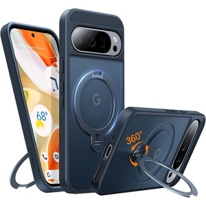 TORRAS Q3 Spin Magnetic 360 Stand for Google Pixel 10 Pro Case / 10 Case, Fit for Magsafe, 4X Military Grade Protection, Shockproof Pixel 10 Pro Phone Case with Stand, Translucent Black(Black)