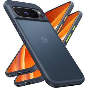 TORRAS Shockproof for Google Pixel 9 Pro XL Case [16Ft Military Grade Drop Tested] Translucent Slim Protective Anti-Scratch Anti-Fingerprint Phone Case for Pixel 9 Pro XL, Black(Black)