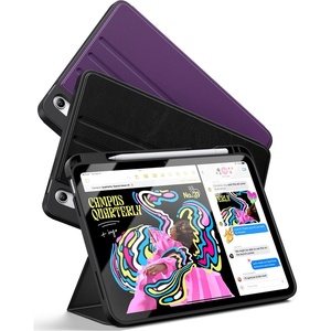 TORRAS for iPad Air 11 inch Case M2/M3/M4, iPad Air 6th/ 5th / 4th Generation Case with Pencil Holder, Auto Sleep/Wake, Protective Leather Stand Cover, Black(Black)