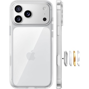 TORRAS for iPhone 17 Pro Case, Beyond Military-Grade Protection, Camera Control Button, DIY Buttons, Translucent Matte Slim Thin Shockproof Hard Back Anti-Scratch case for iPhone 17 Pro, Deep Blue(Clear-17Pro)