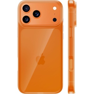 TORRAS for iPhone 17 Pro Max Case Crystal Clear, [Anti-Yellowing][Military-Grade Protection], Ultra Slim Transparent Anti-Scratch Back, Soft Bumper, Non-Slip 17 Pro Max Phone Case, Clear 6.9″(Clear Orange)