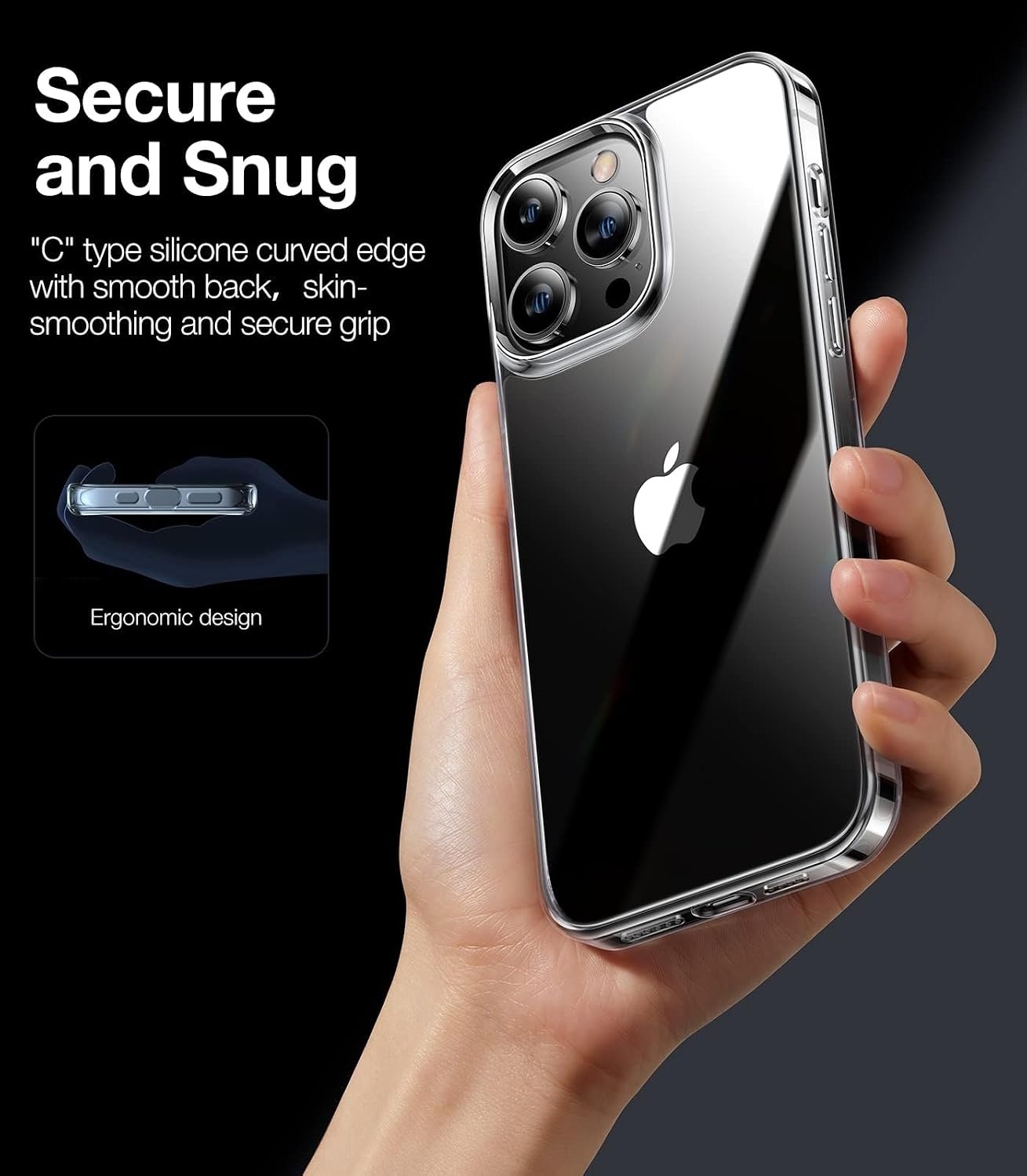 image:imageTORRAS Diamond Clear for iPhone 14 Pro Max Case AntiYellowing 12FTMilGrade Drop Protection Shockproof Slim Protective Hard Back Soft Bumper with Airbag for iPhone 14 ProMax Case Crystal Clear