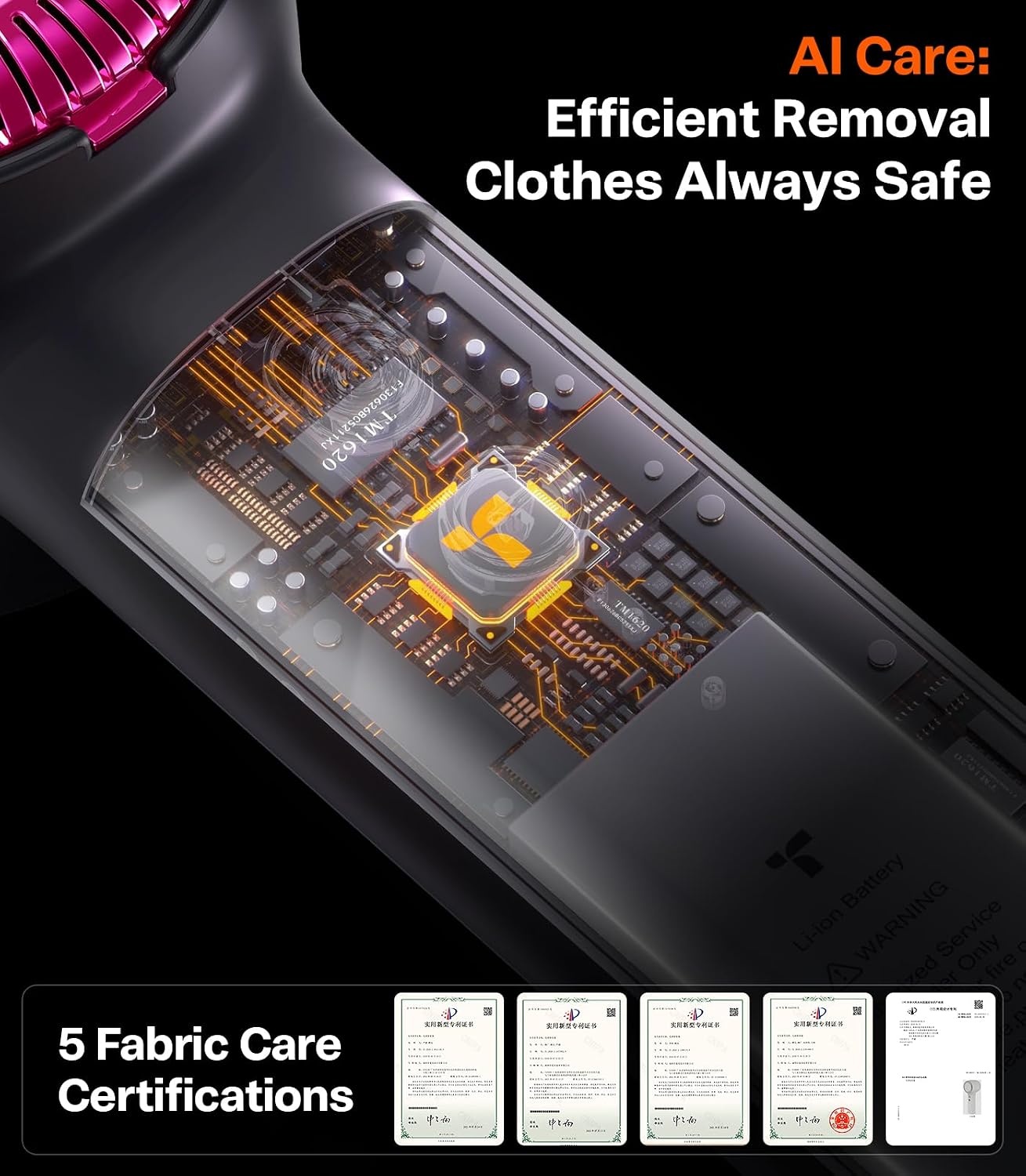 image:imageTORRAS DualHead Fabric Shaver Longest Durability amp 50ml Large Capacity Rechargeable Lint Removers to Remove Pills 6Leaf Blades Defuzzer Electric Shaver for Clothes Couch Furniture BlueBlack