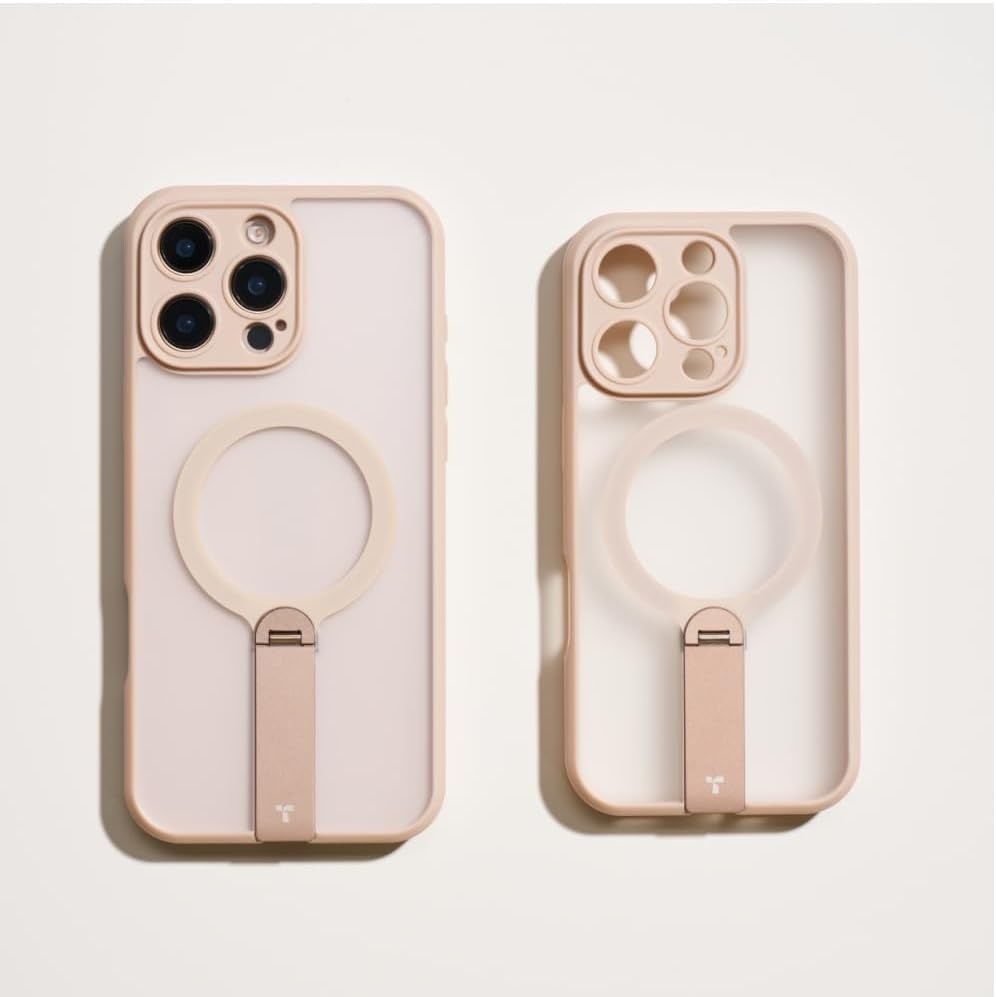 image:imageTORRAS Magnetic 360Stand Case for iPhone 16 Case Full Camera Protection Fit for MagSafe16FT MilGrade Drop Protection Slim Frosted Case for 16 iPhone Phone Case with Kickstand 61 BlackRose Gold Pink