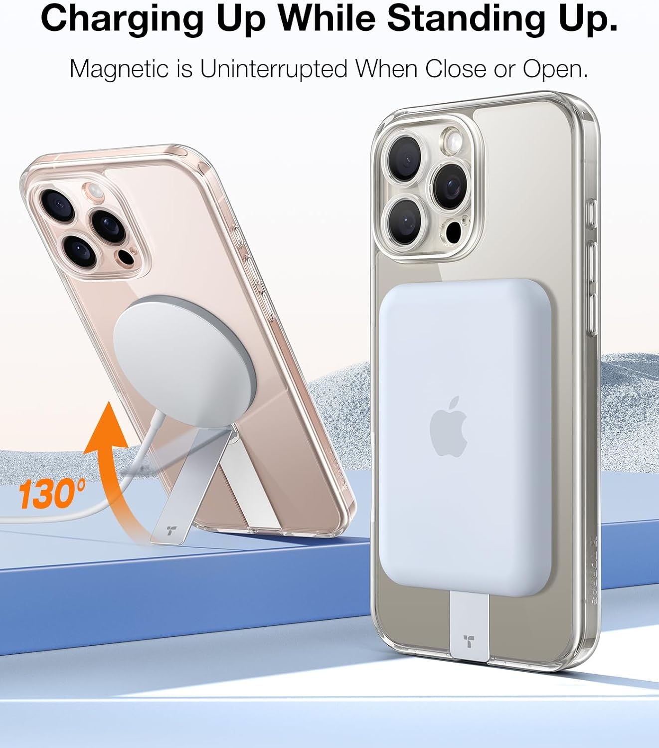 image:imageTORRAS Magnetic 360Stand Case for iPhone 16 Case Full Camera Protection Fit for MagSafe16FT MilGrade Drop Protection Slim Frosted Case for 16 iPhone Phone Case with Kickstand 61 BlackClear