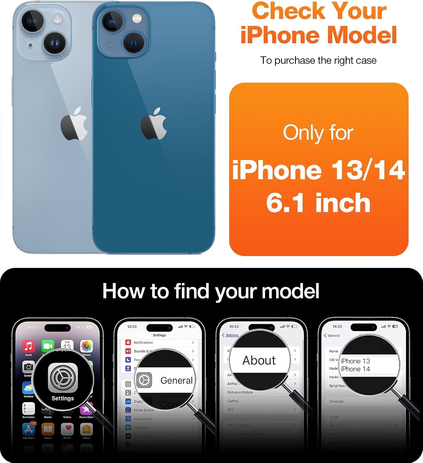 image:imageTORRAS Magnetic Kickstand for iPhone 13 iPhone 14 Case Compatible with MagSafeSturdy amp Versatile Stand MilitaryGrade Shockproof Translucent Slim Protective AntiFingerprint AntiScratch BlackBlack
